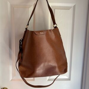 Ralph Lauren Chestnut Brown Leather Shoulder Hobo